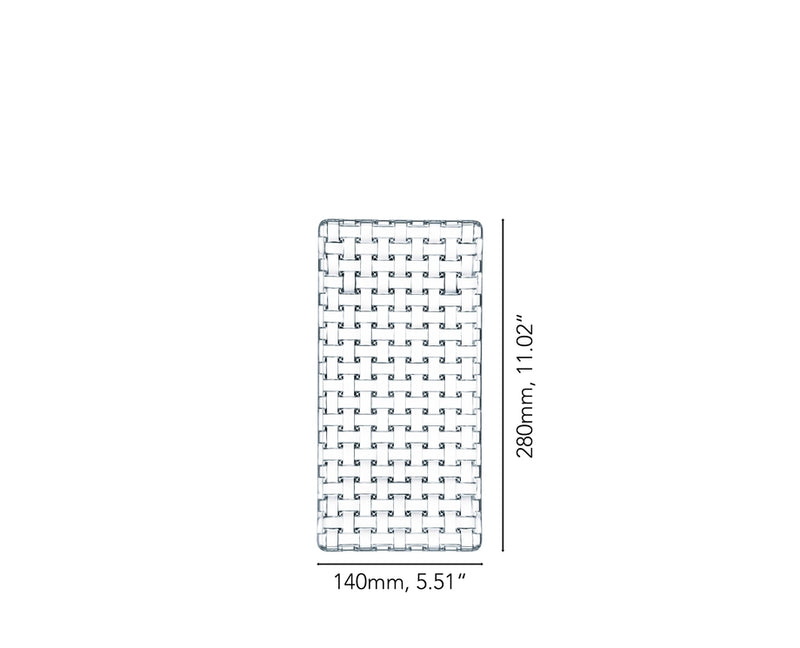 Nachtmann - Bossa Nova - Plat rectangulaire | 11 × 5,5 po / 28 × 14 cm