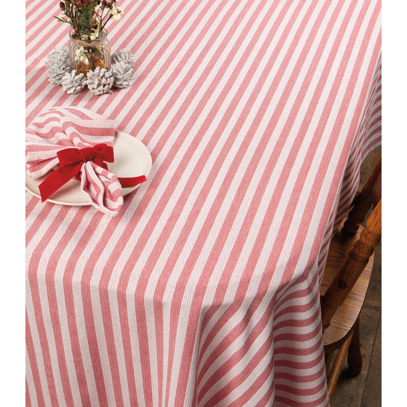 Now Designs - Peppermint Stripe Tablecloth 60x84 inch - lifestyle