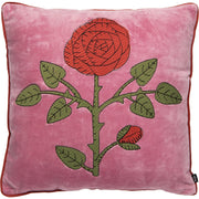 Danica - Rose Briar Embroidered Throw Pillow