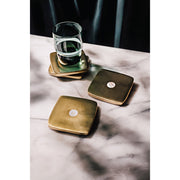 Heirloom - Nacre-Gold Metal Coasters Set of 4 - lifestyle