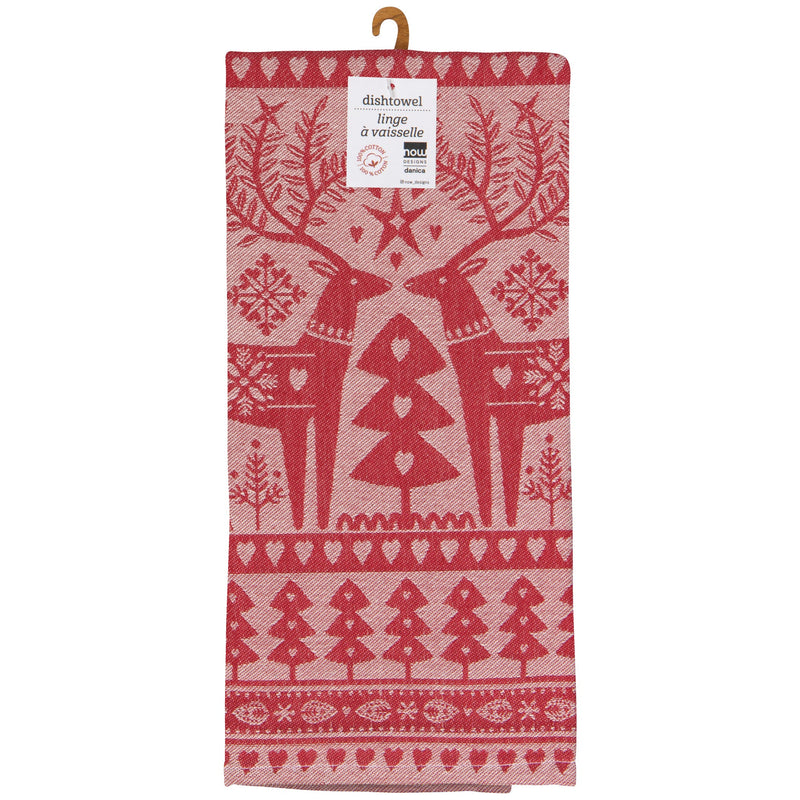Now Designs - Folk Forest Christmas Jacquard Dishtowel