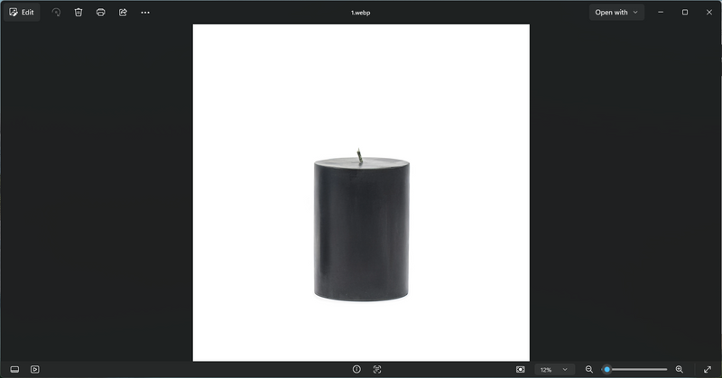 British Colour Standard - Bougie Pilier H10 cm Noir Jais