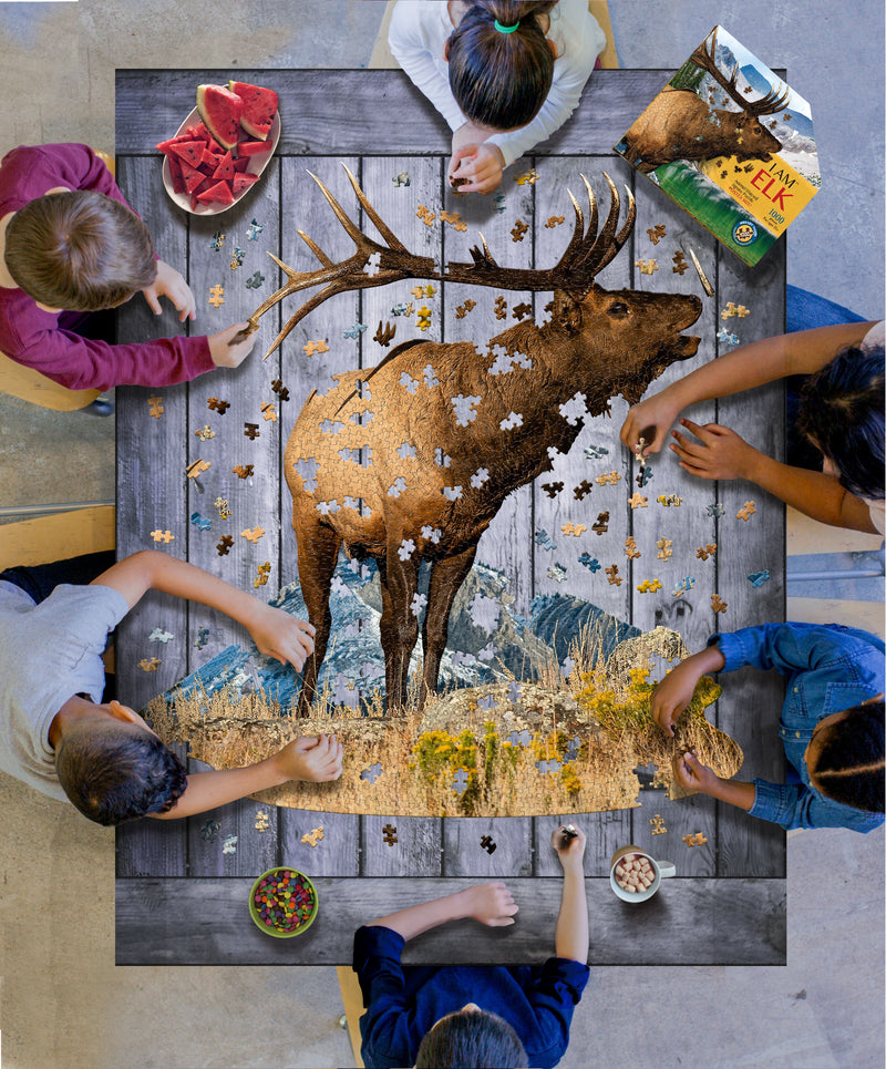 Madd Capp Puzzles – I Am Elk Jigsaw Puzzle | 1000 Pieces – lifestyle view