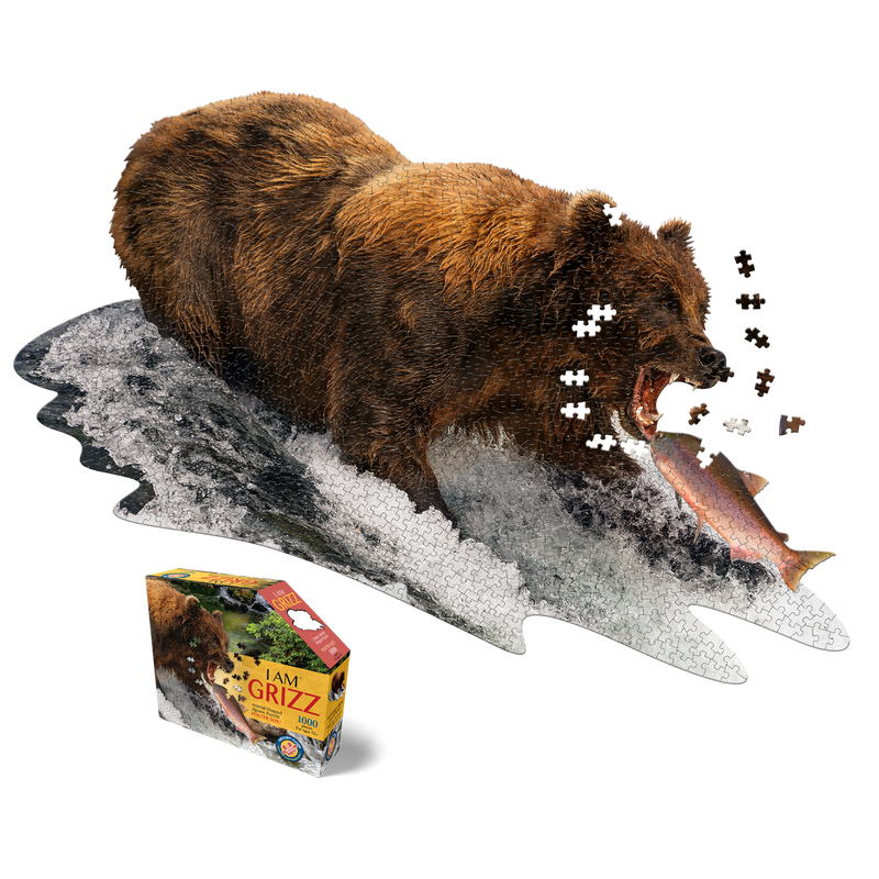 Madd Capp Puzzles – I Am Grizz Jigsaw Puzzle | 1000 Pieces – puzzle and packaging