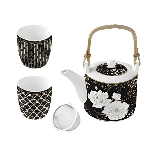 Easy Life - Art Deco & Flowers 4 piece Tea Set