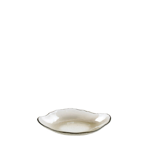 BOWRING - Nathan 28cm Oblong Glass Bowl, Coffee Lustre