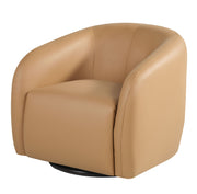 STUDIO 1811 - Harbord Swivel Armchair Tan Faux Leather