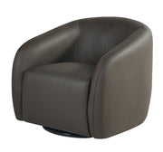 STUDIO 1811 - Harbord Swivel Armchair Cocoa Faux Leather
