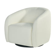 STUDIO 1811 - Harbord Swivel Armchair Snow Faux Leather
