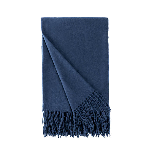 BOWRING - Bella 50" x 60" Pashmina Style Throw, Navy