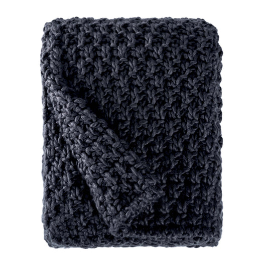 BOWRING - Avanti Waffle Knit 50" x 60" Throw, Charcoal