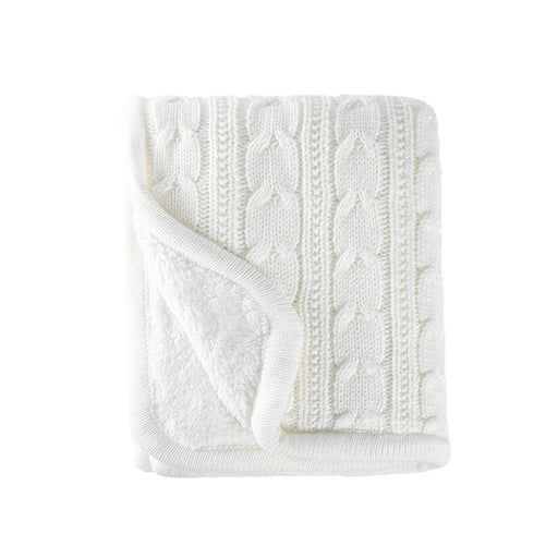 BOWRING - Moritz Cable 50" x 60" Throw, Ivory