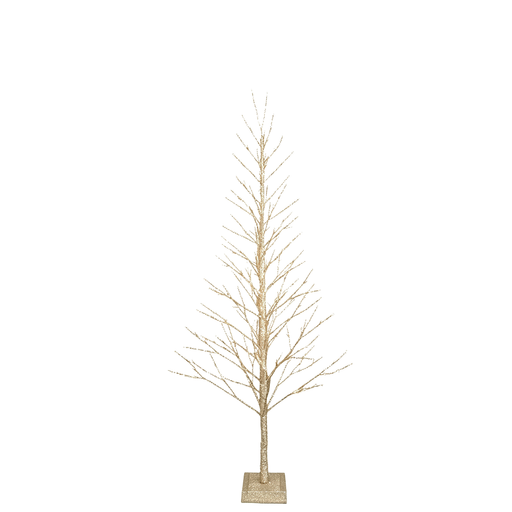 BOWRING - Champagne Glitter Tree 210cm/83in | 306 Warm White LED Lights