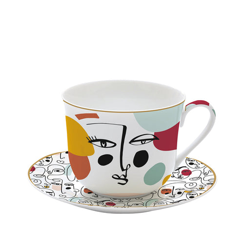 Easy Life - Modernism 400ml (13.5oz) Breakfast Cup & Saucer