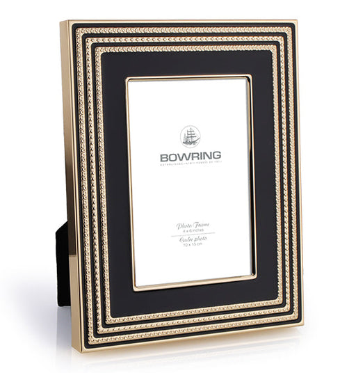 BOWRING - Carson Black/Gold Accent 3.5 x 5in Frame