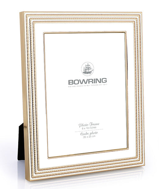 BOWRING - Carson White/Gold Accent 8 x 10in Frame