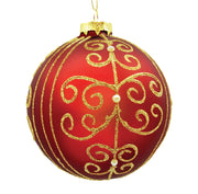 BOWRING - 10cm Gloria Red Ball Ornament