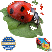 Madd Capp Puzzles – I Am Lil' Ladybug Jigsaw Puzzle | 100 Pieces – puzzle and packaging