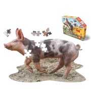 Madd Capp Puzzles – I Am Lil' Pig Jigsaw Puzzle | 100 Pieces – puzzle and packaging