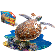Madd Capp Puzzles – I Am Lil' Sea Turtle Jigsaw Puzzle | 100 Pieces – puzzle and packaging