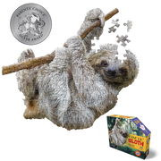 Madd Capp Puzzles – I Am Lil' Sloth Jigsaw Puzzle | 100 Pieces – puzzle and packaging