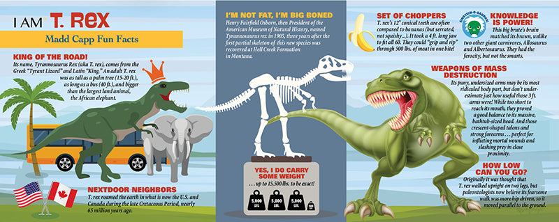 Madd Capp Puzzles – I Am T. Rex Jigsaw Puzzle | 100 Pieces – educational Fun Facts insert