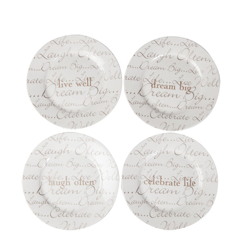 BOWRING - Celebration Set of 4 Dessert Plates