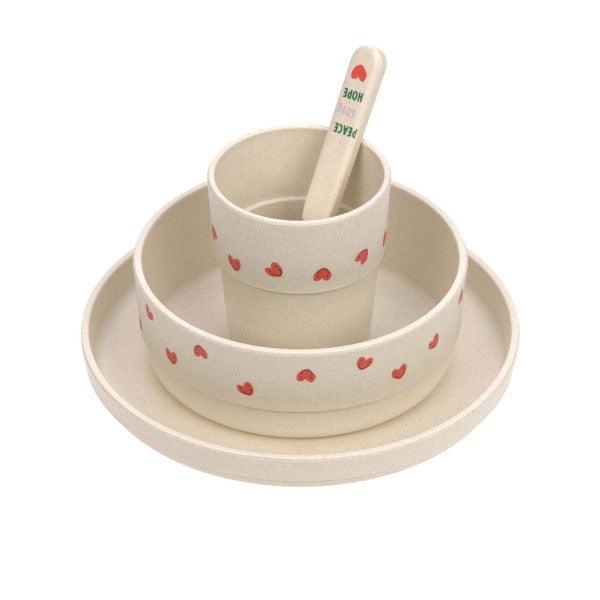Lässig - Coffret repas (assiette, bol, tasse, cuillère)