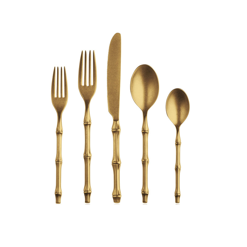 Mepra - Bali Pewter Gold Flatware Set - 20 Pcs. – MPR-101522020PO – Image 1