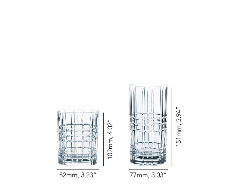 Nachtmann - Highland - Whisky Tumbler & Long Drink Glass Set - 12 Pieces