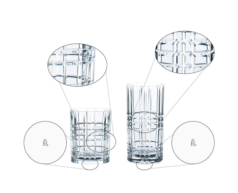 Nachtmann - Highland - Whisky Tumbler & Long Drink Glass Set - 12 Pieces