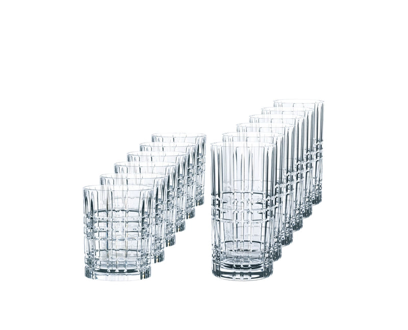 Nachtmann - Highland - Whisky Tumbler & Long Drink Glass Set - 12 Pieces