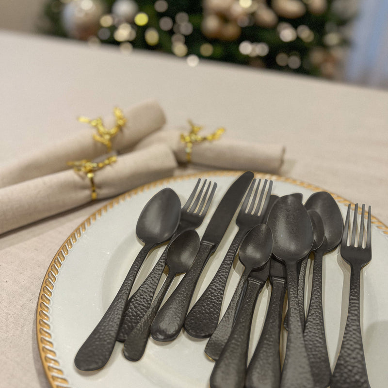 Mepra – Epoque Pewter Black Gold – 20-Piece Flatware Set – 106822020PON – Image 2