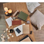 Lined Notebook Flying Spirit glossy leather cognac 180 pages A5 (5.8 x 8.3 in)