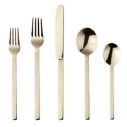 Mepra - Stile By Pininarina Flatware Set - 5 Pcs. - Champagne – MPR-107522005C – Image 1