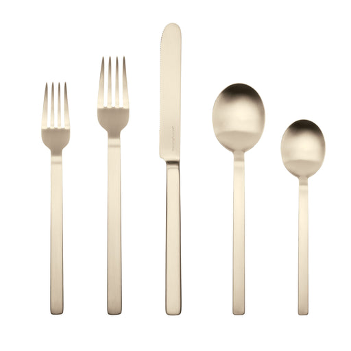 Mepra – Stile by Pininfarina Ice Champagne – 5-Piece Flatware Set – 107522005IC – Image 1