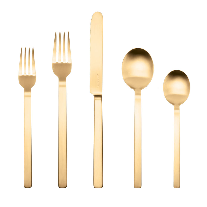 Mepra – Stile by Pininfarina Ice Gold – 5-Piece Flatware Set – 107522005OI – Image 1
