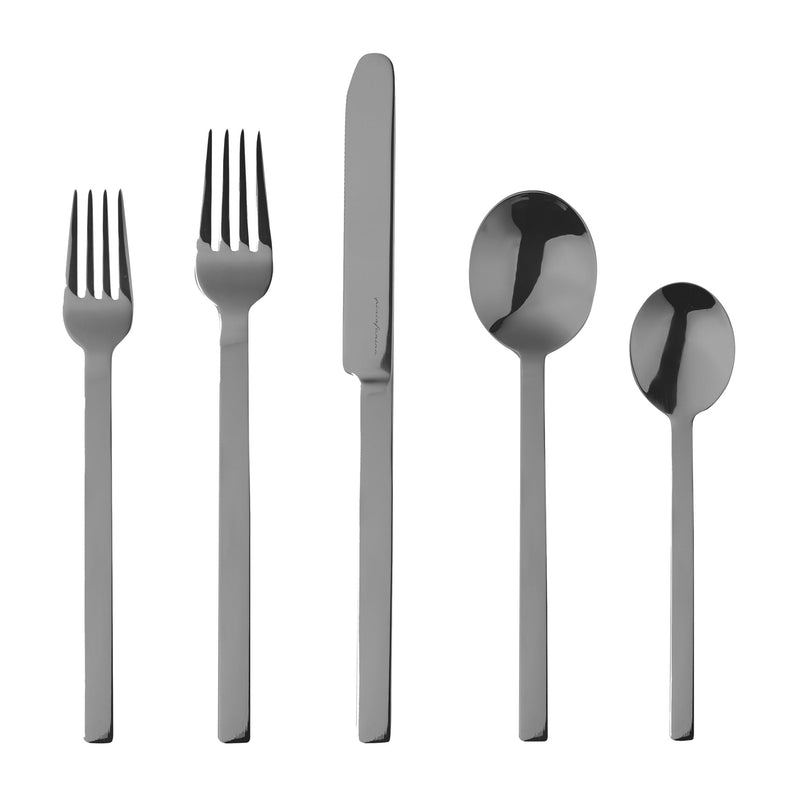 Mepra - Stile By Pininarina Flatware Set - 20 Pcs. - Black Gold – MPR-107522020ON