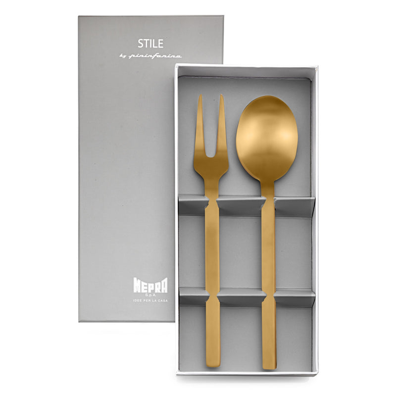 Mepra - Stile By Pininarina Serving Set - 2 Pcs. - Ice Gold – MPR-107544210OI – Image 1