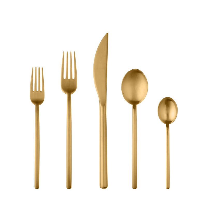 Mepra – Due Ice Gold – 5-Piece Flatware Set – 108022005 – Image 1