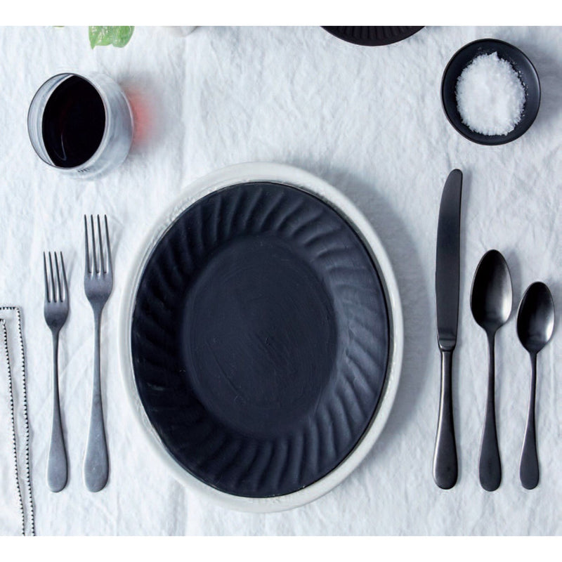 Mepra - Vintage Black Gold Flatware Set - 5 Pcs.