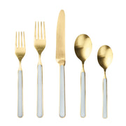 Mepra - Fantasia Ice Gold Flatware Set - 5 Pcs. - Light Blue – MPR-10A622005OI – Image 1