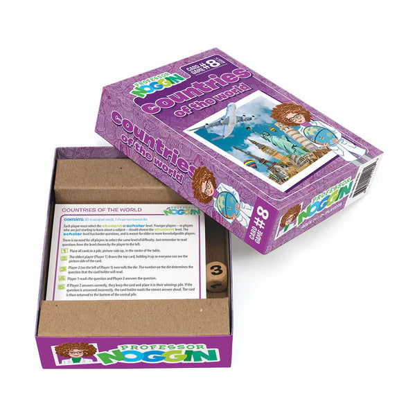 Outset Media - Jeu de cartes sur les pays du monde du professeur Noggin