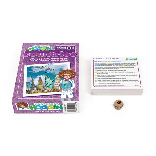 Outset Media - Jeu de cartes sur les pays du monde du professeur Noggin
