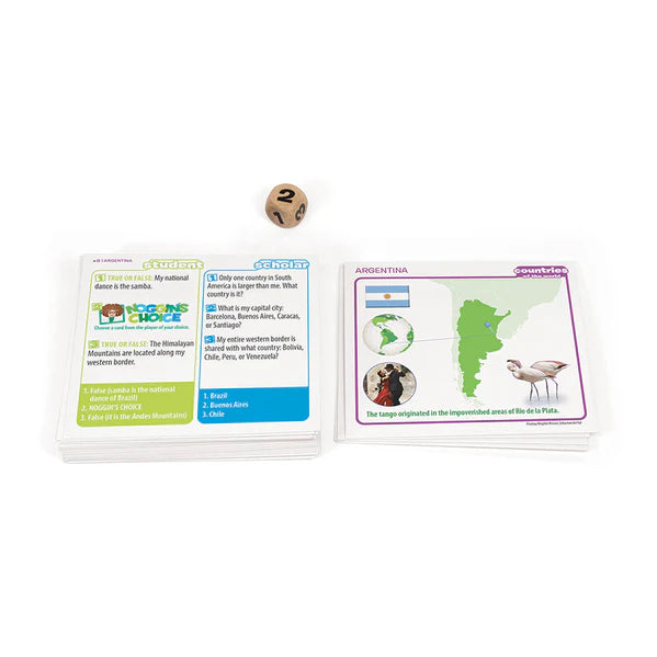 Outset Media - Jeu de cartes sur les pays du monde du professeur Noggin