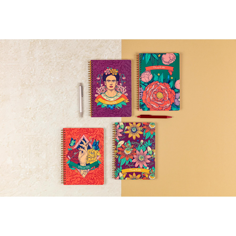 Clairefontaine Frida Kahlo Notebook – A5 Wirebound – 148 Pages, assorted design