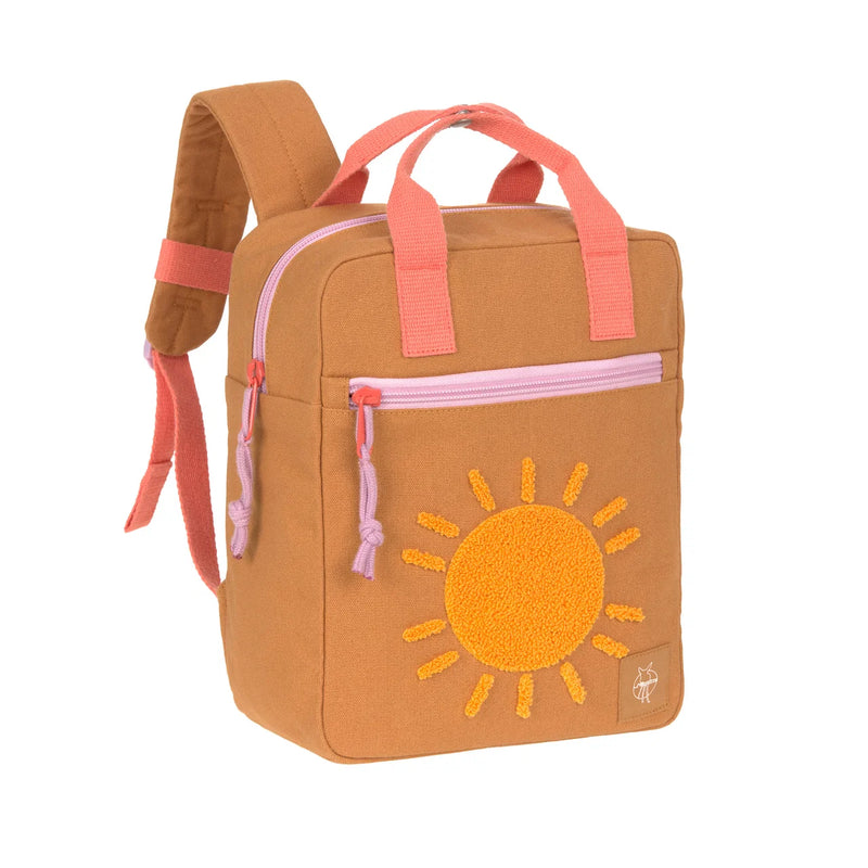 Lassig - Little Gang - Square Backpack Small GOTS - Little One & Me Caramel (Little One & Me Caramel)