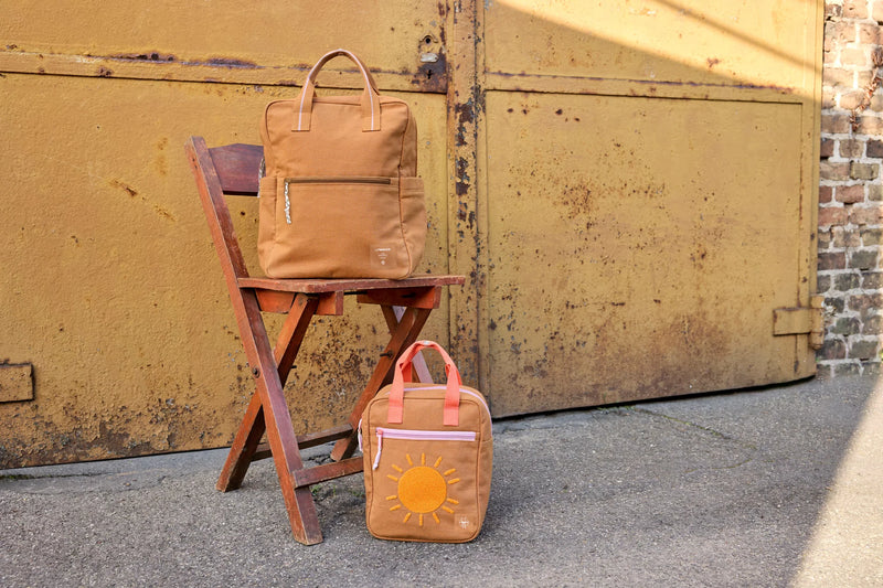 Lassig - Little Gang - Square Backpack Small GOTS - Little One & Me Caramel (Little One & Me Caramel)