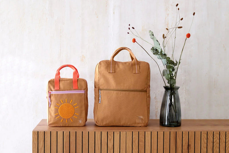 Lassig - Little Gang - Square Backpack Small GOTS - Little One & Me Caramel (Little One & Me Caramel)