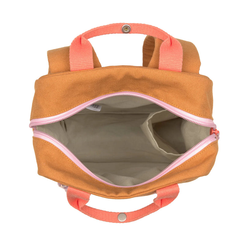 Lassig - Little Gang - Square Backpack Small GOTS - Little One & Me Caramel (Little One & Me Caramel)